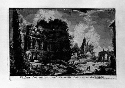 View of the Remains of the Peristyle of the Neronian House by Giovanni Battista Piranesi